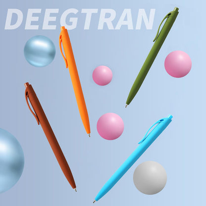 deegtran Pens Bulk, 50 Pack No Bleed Click Pens, Wholesale Retractable Ballpoint Pens, Pen Medium Point, Smooth Ink Pen, 1.0MM Blue Ink