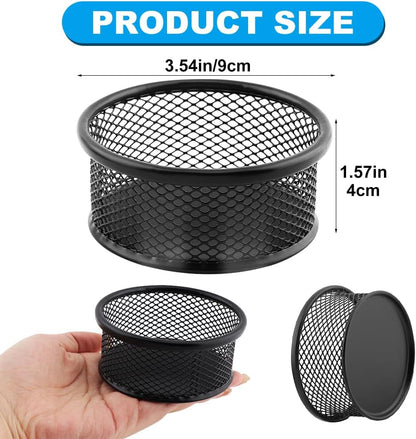 2 Pack Mesh Paper Clip Holder,Paperclip Holders for Desk Binder Wire Mesh Bowls,Magnetic Paper Clip Holder for Desk,Paper Clip Dispenser,Paper Clip Organizer Office ﻿