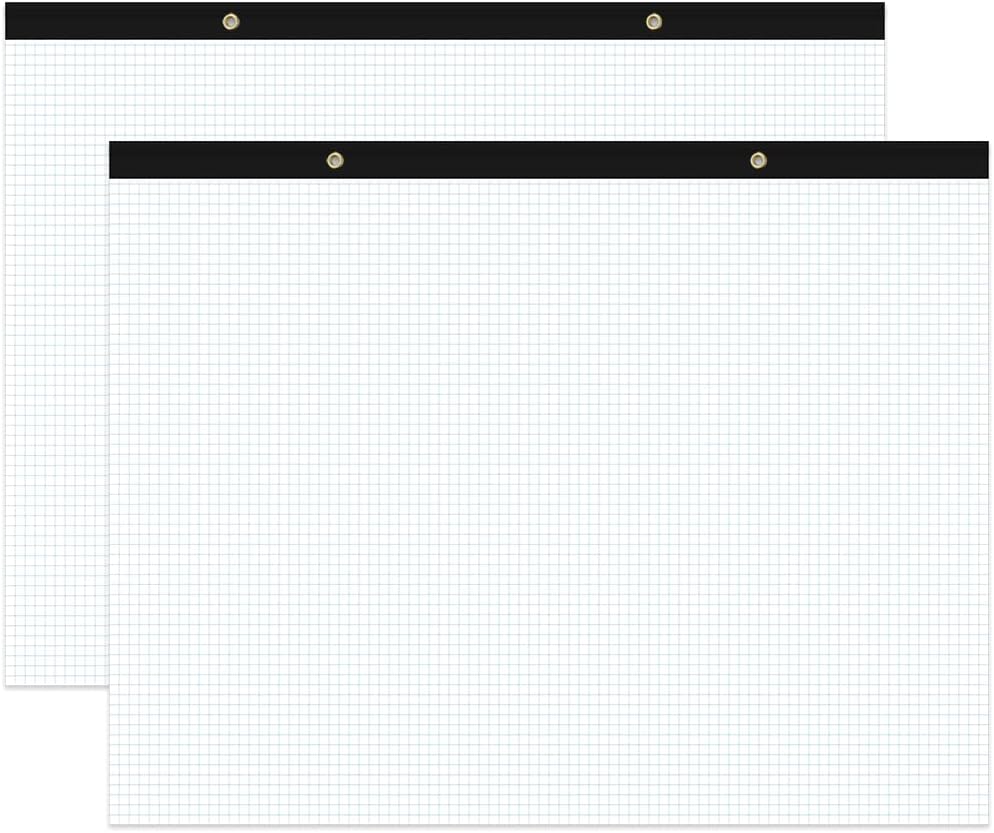 Large Engineering Graph Paper Pad - 22" x 17" Grid Paper Notepad, 4"x4" Blue Grid 50 Sheets/100 Pages Paper for Engineer Architect Designer Mathematician Draftsman
