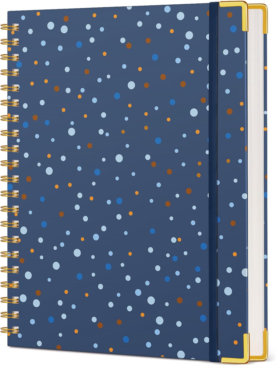 Hardcover Spiral Notebook Journal 8.5” x 11”, A4 Large Leather Notebooks for Women Men, Lined College Ruled Notebook, 50 Sheets/100 Pages, Spiral Bound Journals for Work School Note Taking, Green