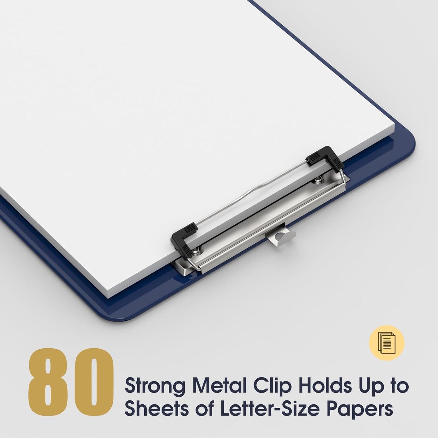 Plastic Clipboards 2 Pack, A4 Black Clip Board 8.5x11 for Classroom, Students, Kid, Woman, Size 9" x 12.5" with Low Profile Clip, Office & School Supply