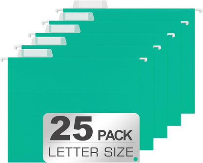 25 Packs Hanging File Folders,Cherry Pink Hanging File Folders Letter Size,Hanging Folders with 1/5-cut Tabs,Hanging Folders for Filing Cabinets, File Organizer Folder for Office,School,Home