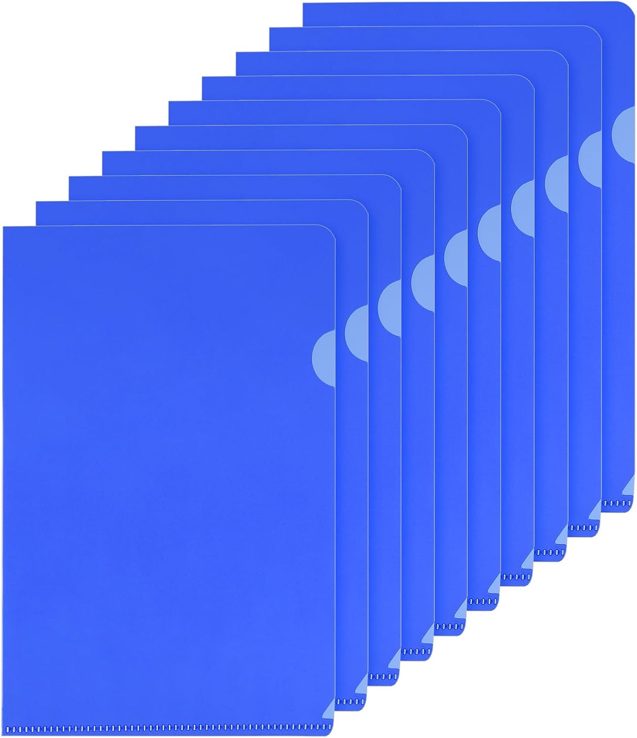 PATIKIL L Type Folders 50 Pack A4 Plastic File Project Pockets Clear Paper Document Jacket Sleeves for Office, Orange
