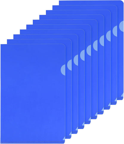 PATIKIL L Type Folders 50 Pack A4 Plastic File Project Pockets Clear Paper Document Jacket Sleeves for Office, Orange