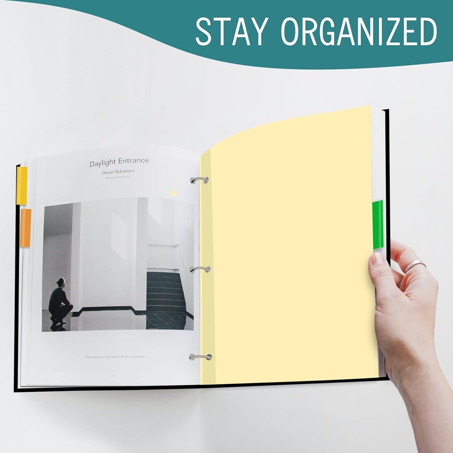 5-Tab Binder Dividers for 3 Ring Binder, Insertable Clear Big Tabs, Letter Size Paper Divider, 8.5 x 11 inch, 6 Sets (30 Dividers Total)