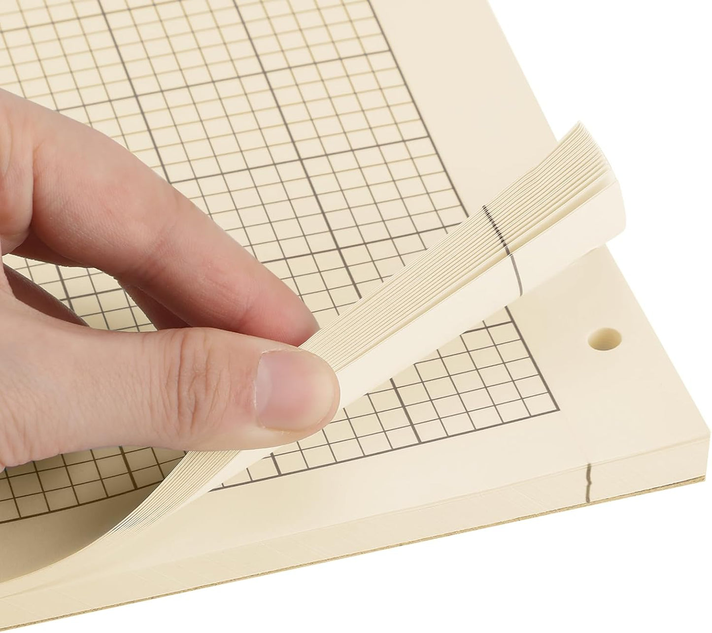 Seajan 5 Pcs Engineering Paper Notebook Engineering Computation Pad 8.5 x 11 Inches Engineer Graph Paper Notepad, 5 Squares Per Inch 3 Hole Punched Computation Pad, 100 Sheets/pack (Green)