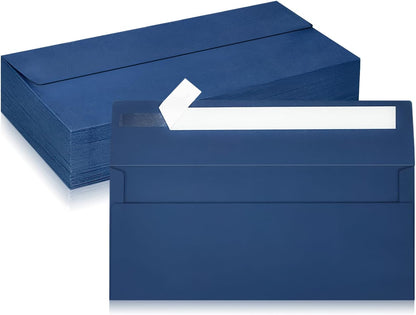 50 Pack #10 Business Envelopes, Sage Green Standard Envelopes Self Seal, Letter Size Mailing Envelopes for Checks Letters Invoices Statements Birthday Graduation Wedding, 4 1/8 x 9 1/2 Inch