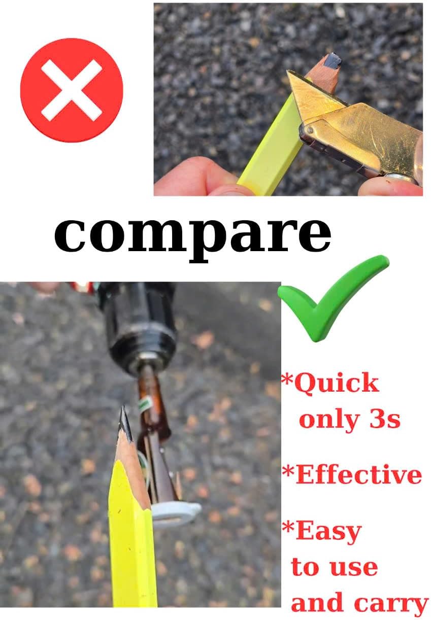 Drill-Powered Carpenter Pencil Sharpener – Fast, Accurate, Heavy-Duty Tool for Pros & DIYers