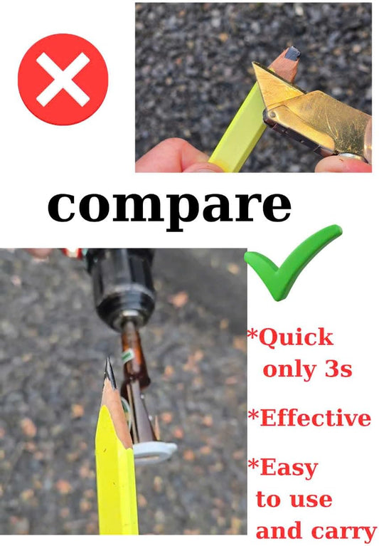 Drill-Powered Carpenter Pencil Sharpener – Fast, Accurate, Heavy-Duty Tool for Pros & DIYers