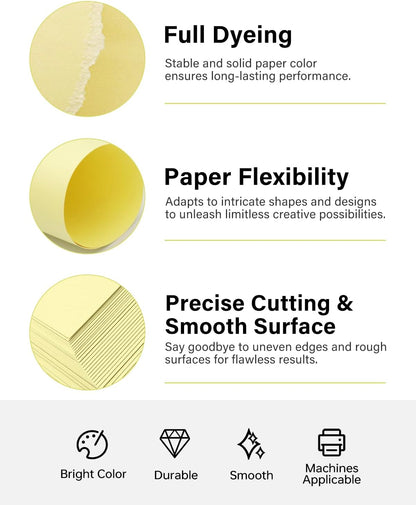 White Cardstock 8.5 x 11, 40 Sheets Card Stock, 75 LB/200 GSM Thick Copy Paper, Cardstock Printer Paper for School & Office Supplies, Art, Watercolo, Craft, Drawing, Invitations, Menus, DIY Cards