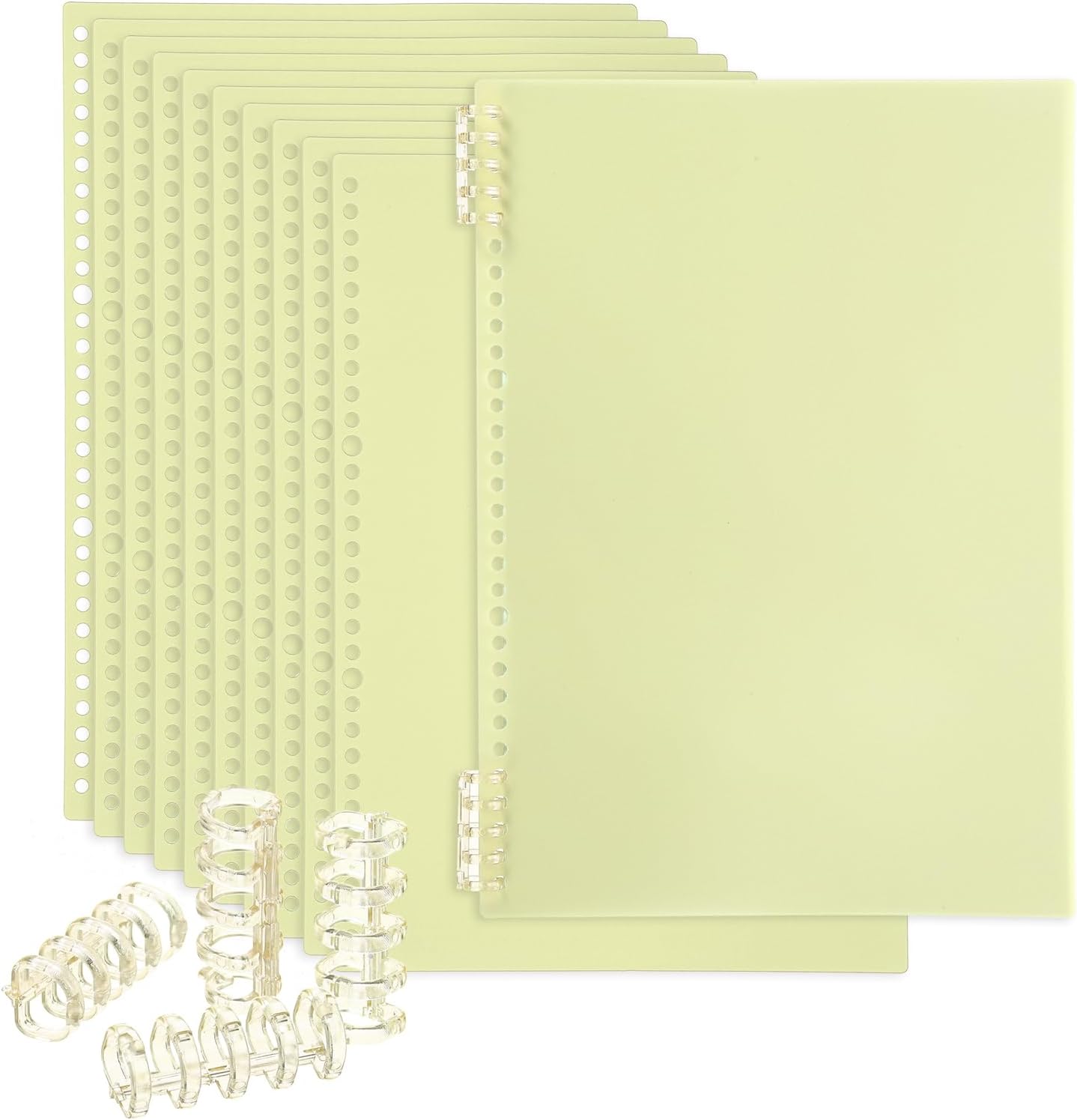 PATIKIL 12 Pack Binding Covers, A5(8.4x5.7 Inch) 22 Mil Plastic Notebook Covers Sheets with Binding Comb for Book Report Presentation, Light Blue