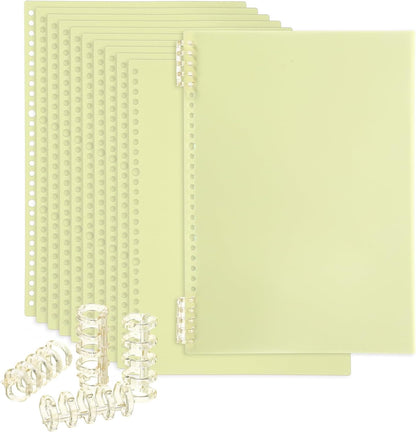PATIKIL 12 Pack Binding Covers, A5(8.4x5.7 Inch) 22 Mil Plastic Notebook Covers Sheets with Binding Comb for Book Report Presentation, Light Blue