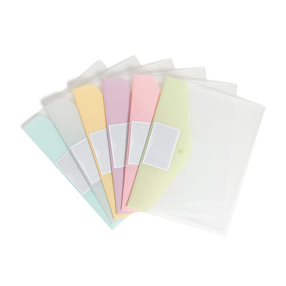 Smead Poly Document Holders, Snap Closure, Side Load, Letter Size, Primary Colors, 6 per Pack (89687)
