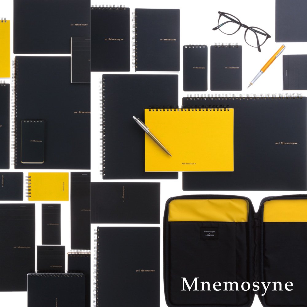 Maruman Mnemosyne Stapled Grid Notepad- A4, 8.27" x 11.69", 70 Sheets / 140 Pages, 5mm Graph Paper Notepad, Perforated Pages, Vertical Binding, With Quality Paper Made in Japan