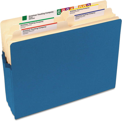 Smead File Pocket, Straight-Cut Tab, 1-3/4" Expansion, Letter Size, Redrope, 25 per Box (73214)