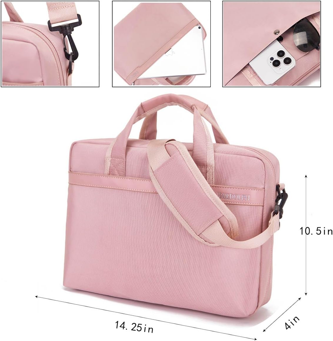 BARDOLPH Accordian File Folder with Handle, 12 Pocket Expanding Folder with Zipper, Heavy Duty Accordian Organizer (PINK)