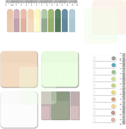 BAYTORY 700 Sheets Transparent Sticky Notes, Clear Waterproof 3 x 3 inch See Through Memo Pad, Self-Adhesive Translucent Writable Index Tabs for Annotating Books, Office & School Study Supplies