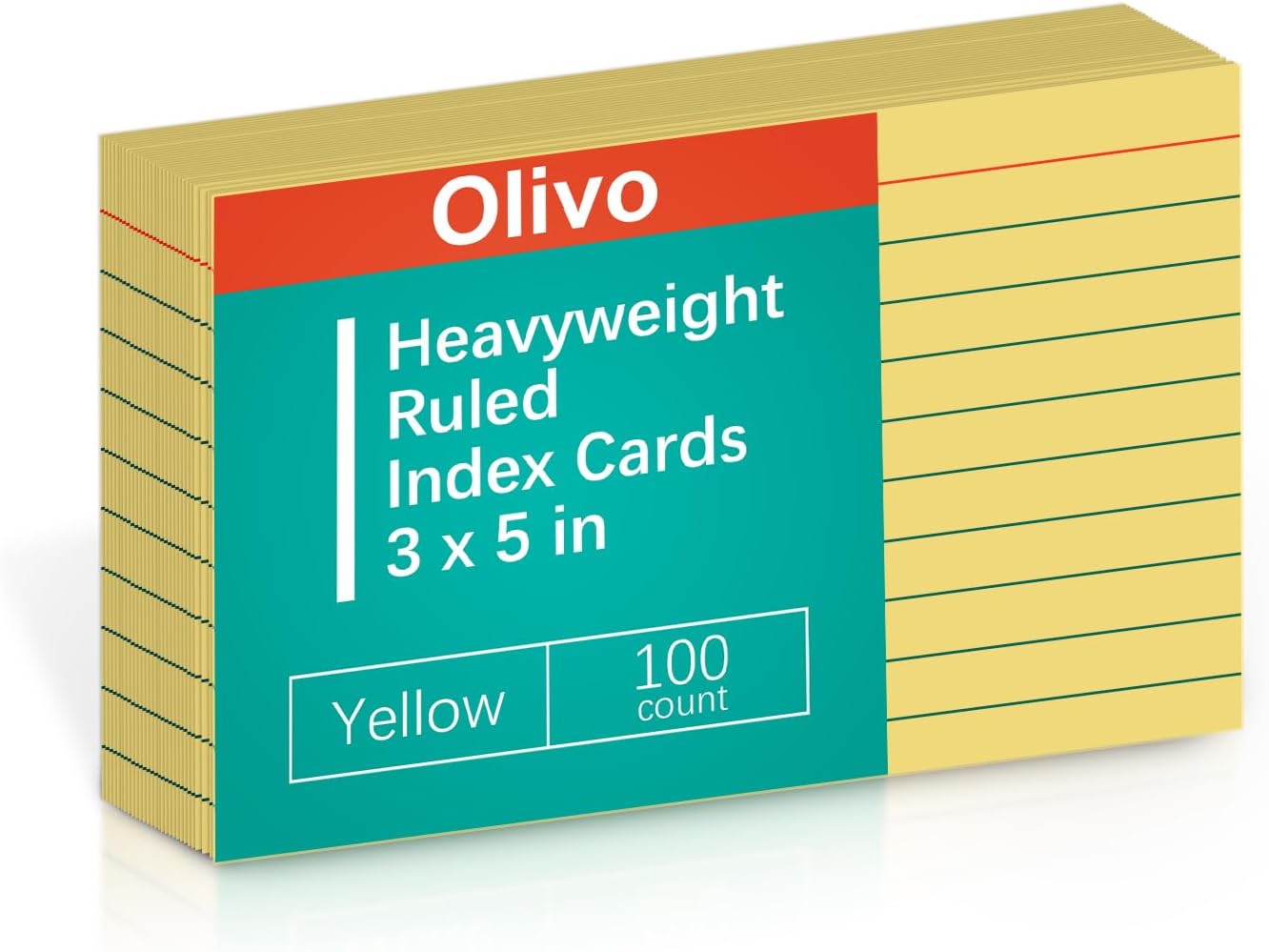 Blank Index Cards 3x5 Unlined Unruled Flash Note Cards 3" x 5", White, 100 Count, 200 GSM Heavy Weight