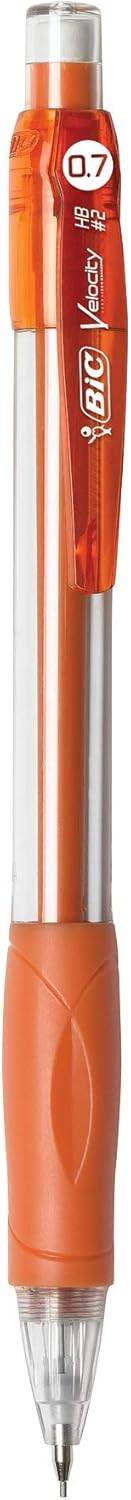 BIC Velocity Mechanical Pencils, With Colorful Barrel, Medium Point (0.7mm), 4-Count Pack Mechanical Pencils With Eraser and Lead Refills