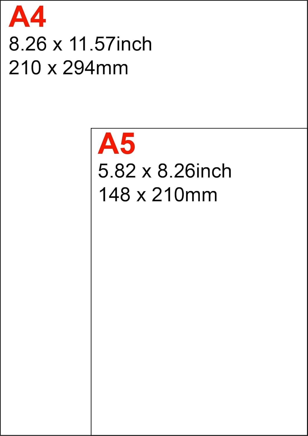 A5 Printer Paper - 100 Sheets, A5 Premium Bright White Paper, 28lb Bond / 70lb Text (105 gsm) Bright White Paper – Great for Copy, Printing, Writing, 5.83" x 8.27" (148 x 210 mm)