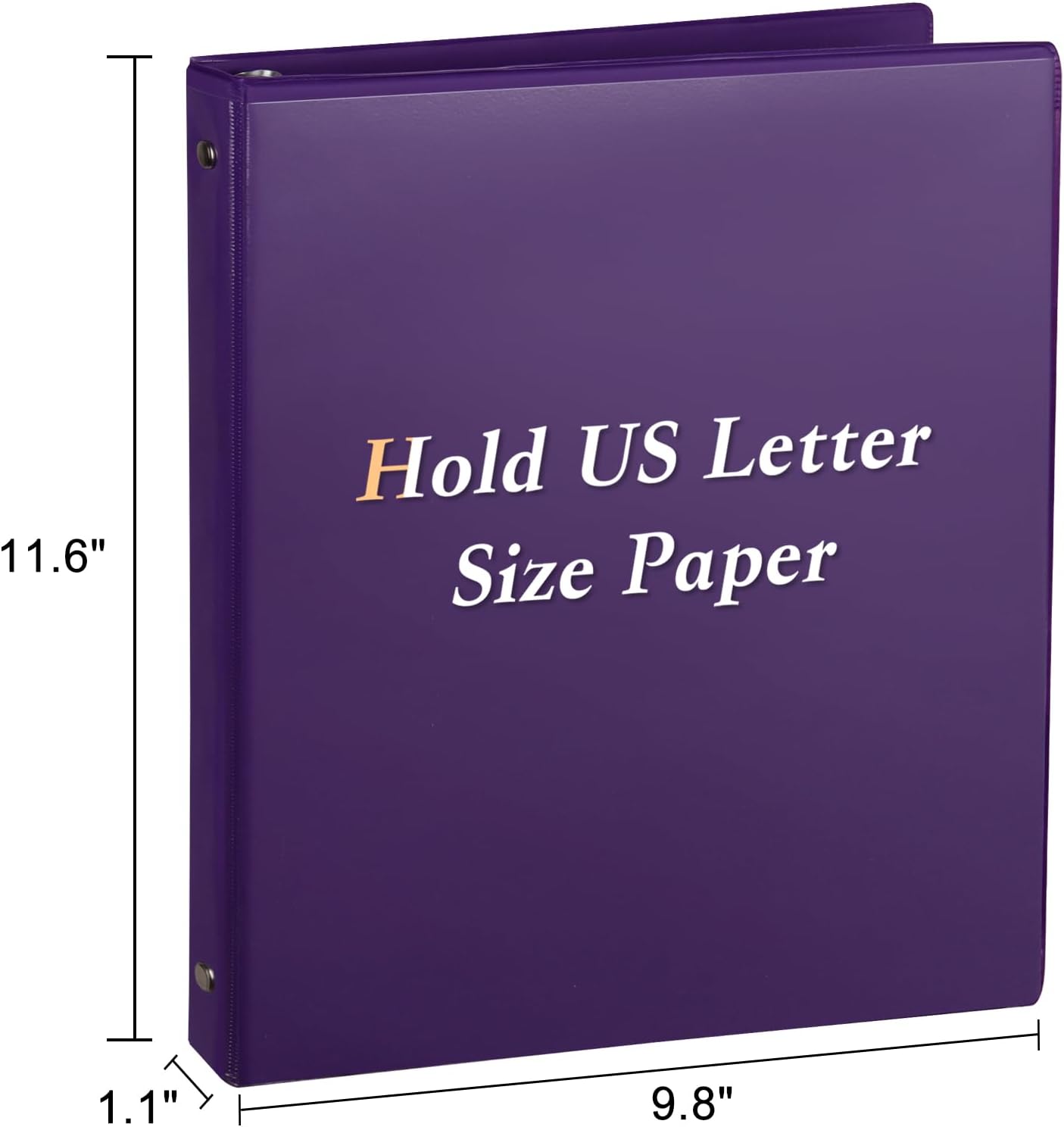CIXILDTS 1-Inch Round Ring Binders, Standard 3 Ring Binder Fit Letter Size Paper, Presentation View Binders, 6 Packs, Assorted