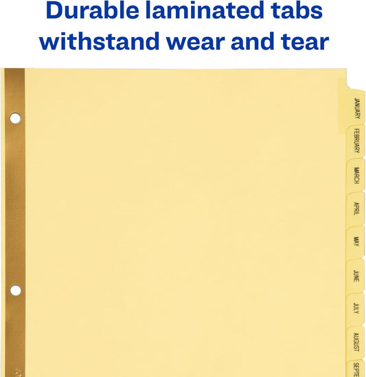 Avery Preprinted Dividers with JAN-DEC Tabs, 1 Set (11307)