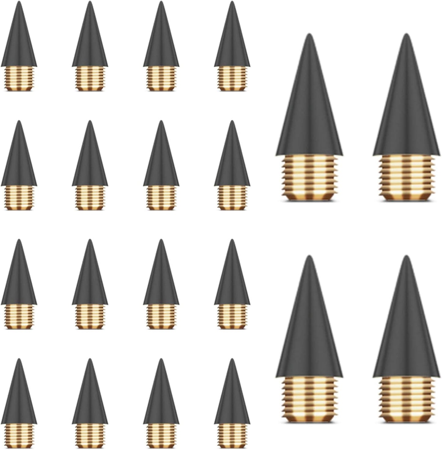 AUAUY 20PCS Inkless Pencil Replaceable Refill, Infinite Pencil Replaceable Graphite Nib, Graphite Nib Metal Inkless, Everlasting Pencils Replacement Head for Writing Drawing Office School Supplies