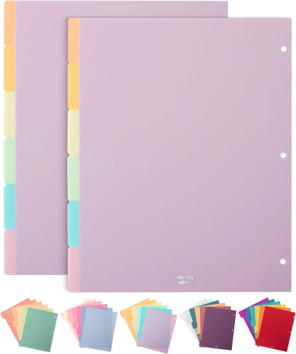 Mr. Pen- Binder Dividers, 6 Tab Dividers, Pack of 2 Sets (12 Dividers Total), Dividers