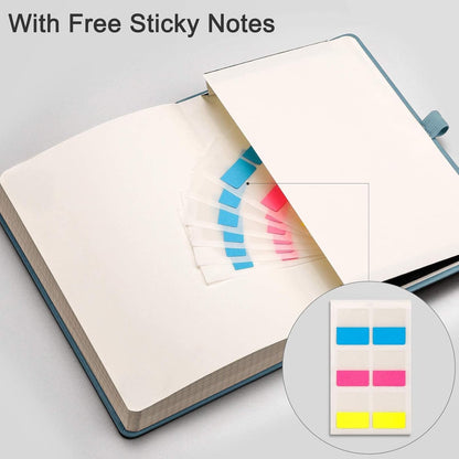 EMSHOI Graph Paper Notebook - 256 Pages A5 Graph Notebook/Journal, Hard Cover, 120gsm Thick Paper, Smooth PU Leather, Inner Pocket, 5.75'' × 8.38''-Black