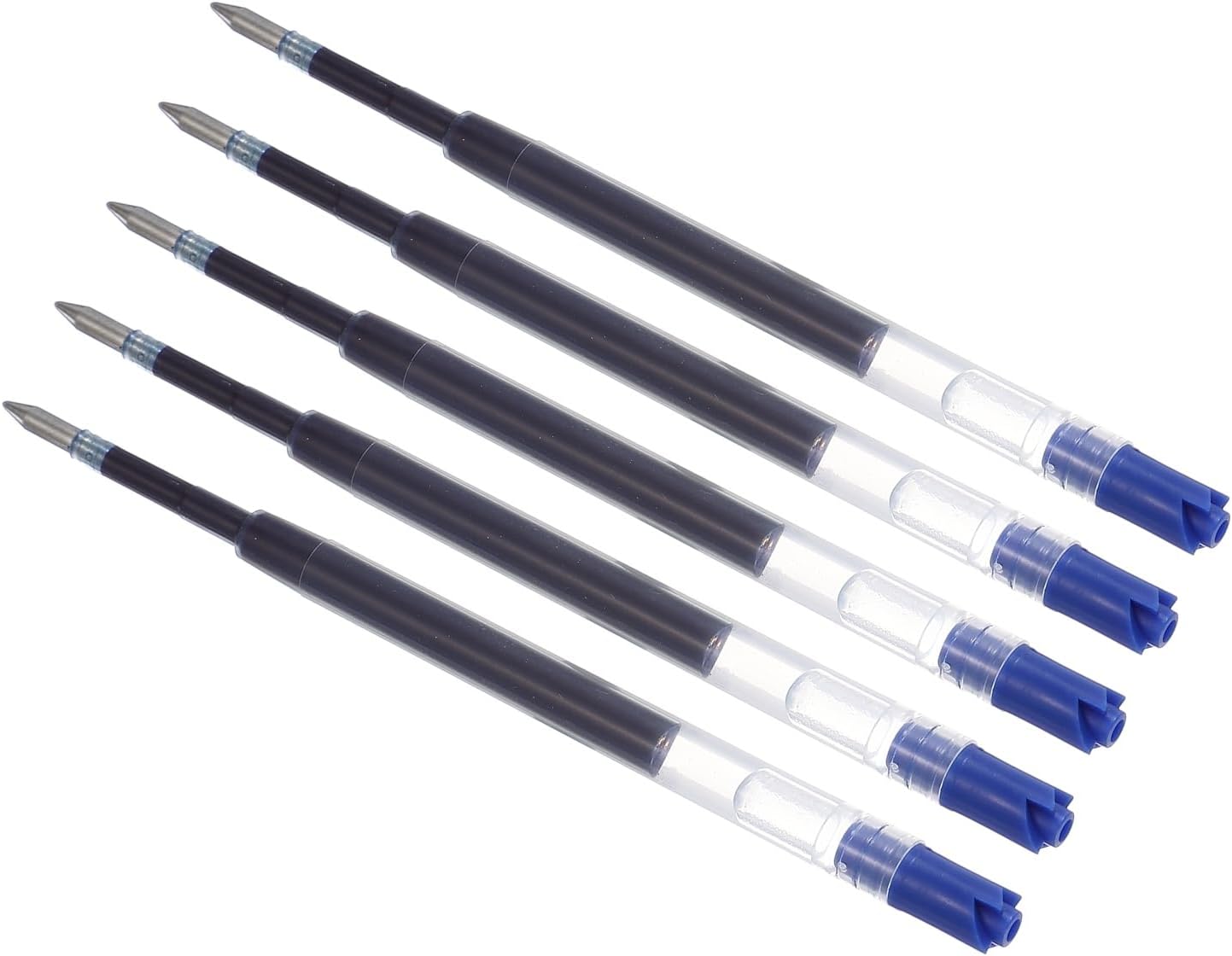 PATIKIL 0.5mm Pen Ink Refills, 10 Pcs 3.9" Ballpoint Refill Fine Point Metal Compatible Replaceable Replacement for Retractable Pen Writing Office, Black