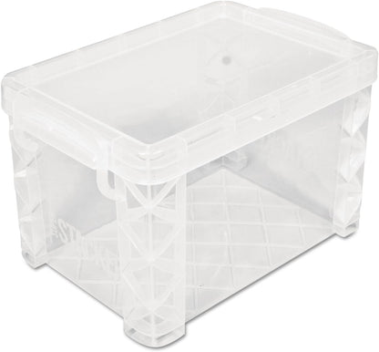 Advantus 40307 Super Stacker Storage Boxes, Hold 400 3 x 5 Cards, Plastic, Clear