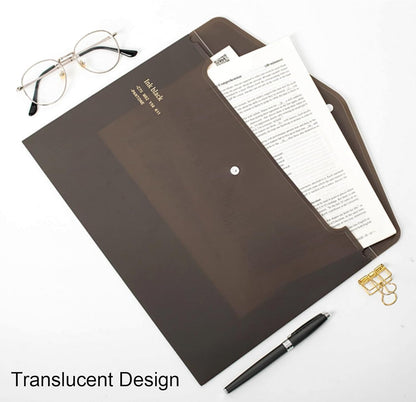 VANRA File Folders Letter Size 12 Pack Plastic File Envelopes with Snap Closure, A4 Filing Envelope Project Folder Holder File Pockets Jacket Document Letter Organizer (4 Colors)