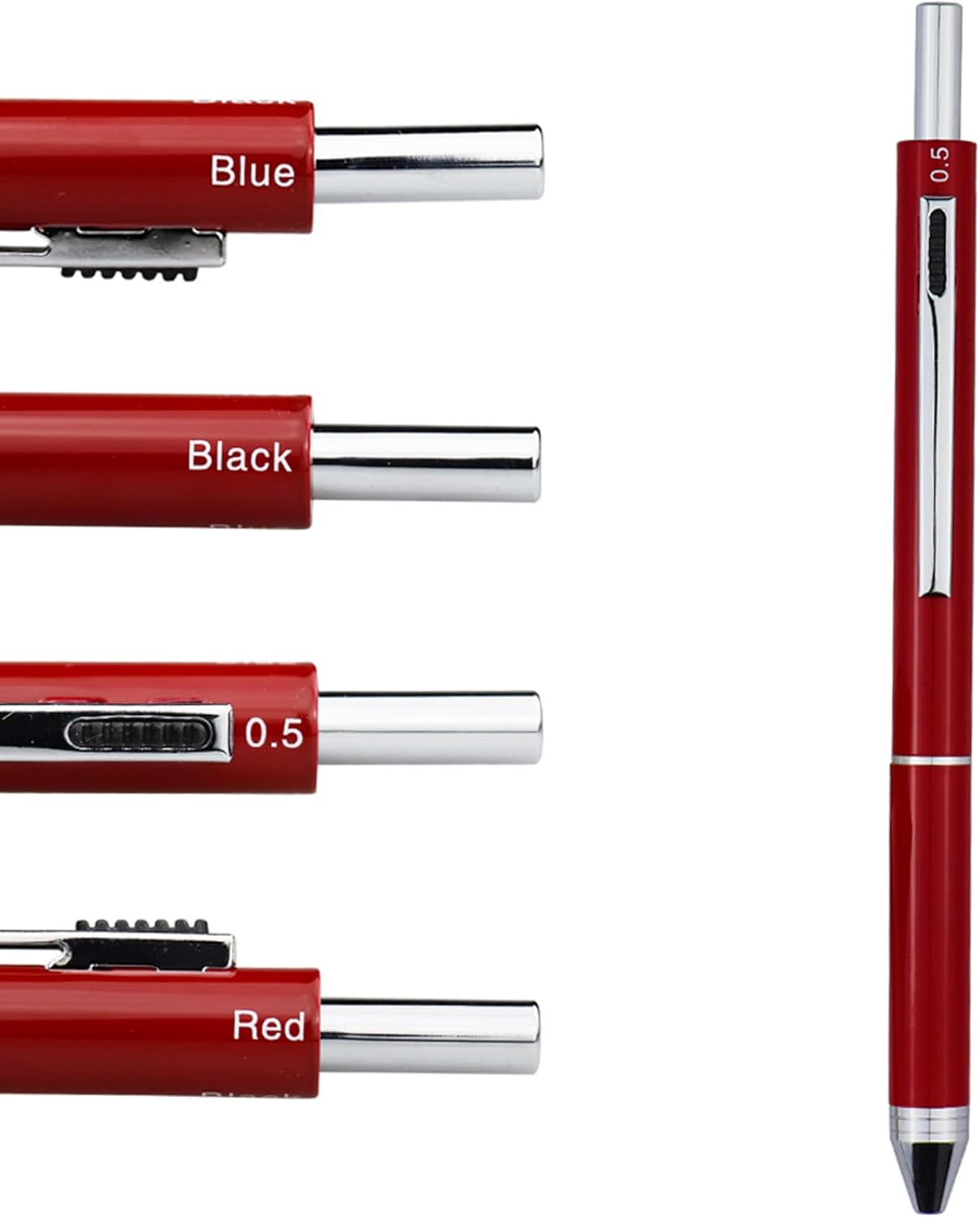 DUNBONG Ballpoint Metal D1 Refill for Multifunction Pen, Black pack of 5 pieces (Black)