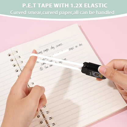 white Corrcetion Tape,4 Pcs Mini Japan Corrcetion Tape Pen,with Easy to Use Kawaii Cat Applicator,Cute Stationery Set Kawaii Birthday Gifts set for Back to School Supplies