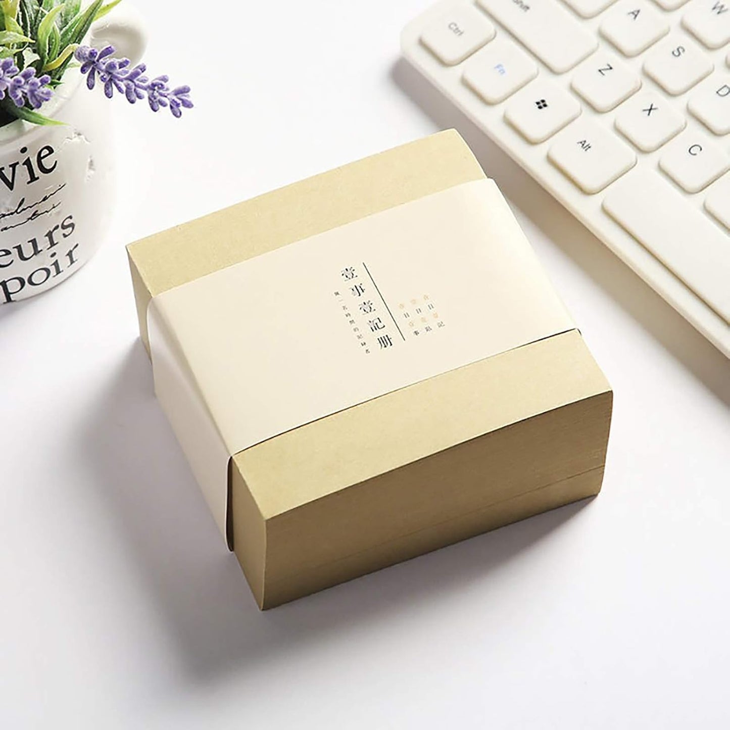 VANRA Note Cube 4 x 4 Inch (Not Sticky) Memo Cube Refill (No Holder) Tear-Off Pages (Not Loose) Blank Scratch Pads, 400-Sheets/Cube (Ivory White)