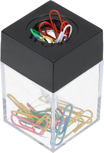 PATIKIL Magnetic Paper Clip Holder Dispenser, Large Capacity Paper Clip Organizers with Magnetic Top for Desk Supplies, Office, Classroom, Home, Purple
