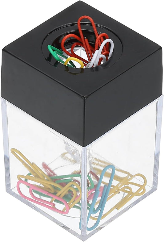 PATIKIL Magnetic Paper Clip Holder Dispenser, Large Capacity Paper Clip Organizers with Magnetic Top for Desk Supplies, Office, Classroom, Home, Purple
