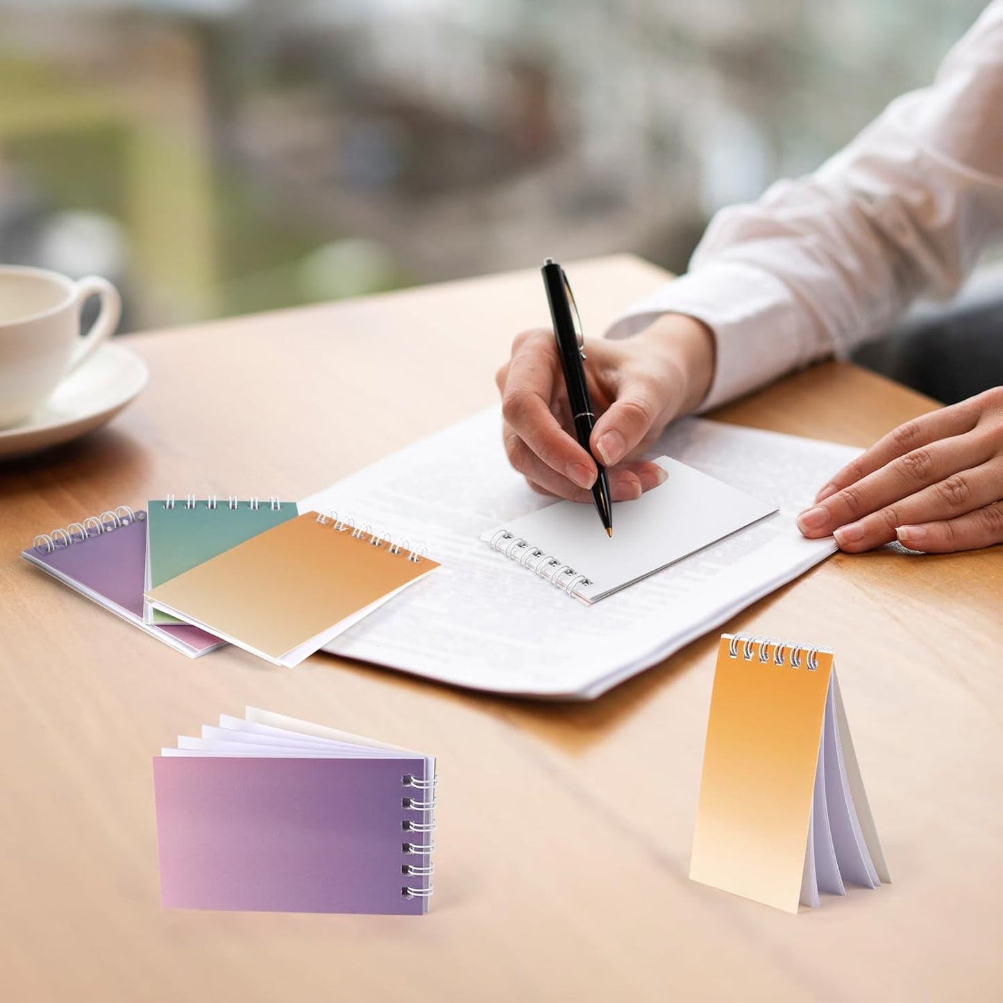 Hooqict 24 Pack Small Pocket Notebook Mini Notebooks Bulk Small Spiral Notepads with 8 Colors, Memo Note Pads for Kids, Work, Office, School, 3.9 x 2.4 Inches