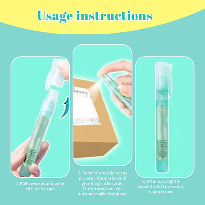 4Pcs Thermal Paper Eraser Spray, 10ml Quick Dry White Out Liquid with Lid Portable Correction Fluid for Documents Labels