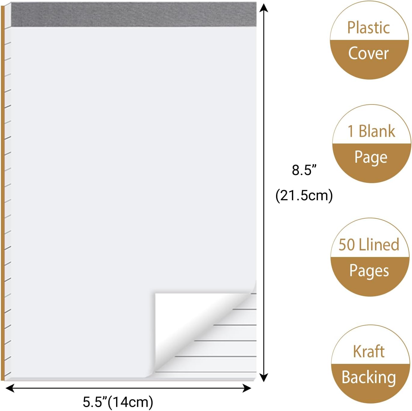 zmybcpack 20 Pack Lined Memo Pads 4”x6” Note Pads - 100 Sheets Each Lined Paper Notepad- Small Memo Scratch Pad Writing Pads(Double Sided Printed)