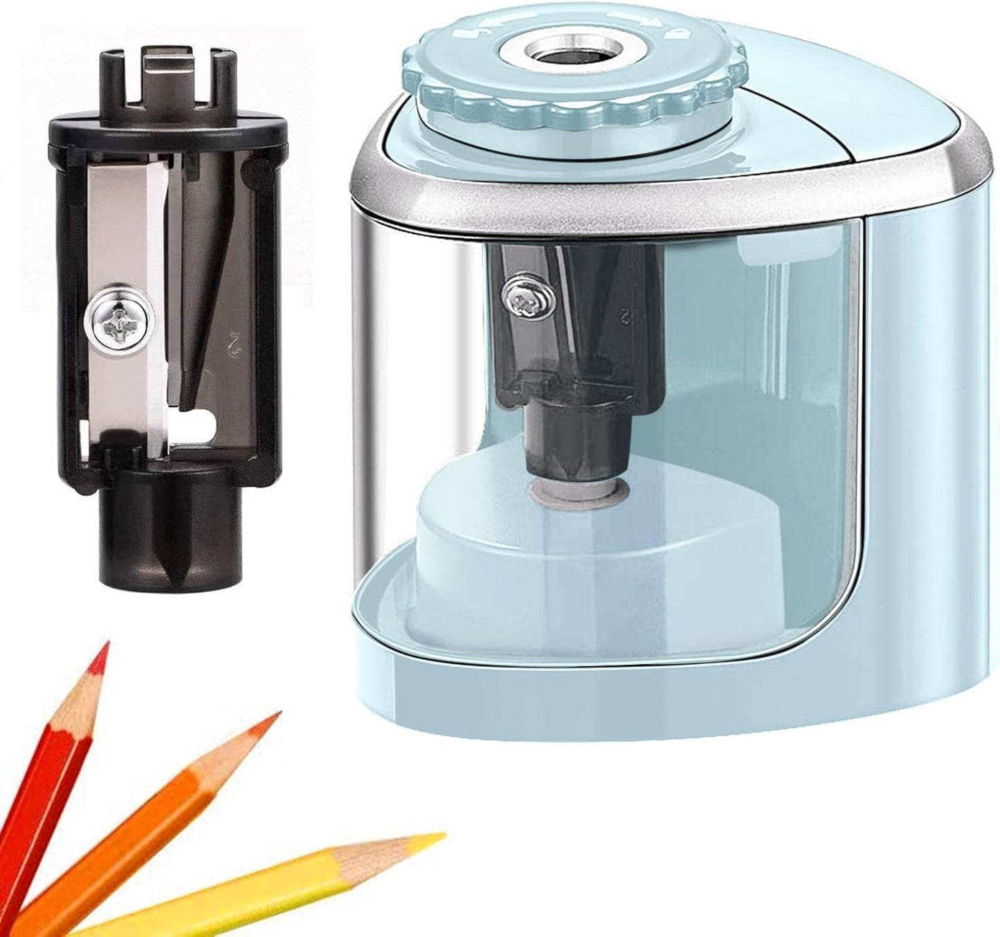Aogwat Pencil Sharpener Electric Pencil Sharpener for Kids, Blade to Fast Sharpen, Suitable for No.2/School/Classroom/Office/Home (Black)