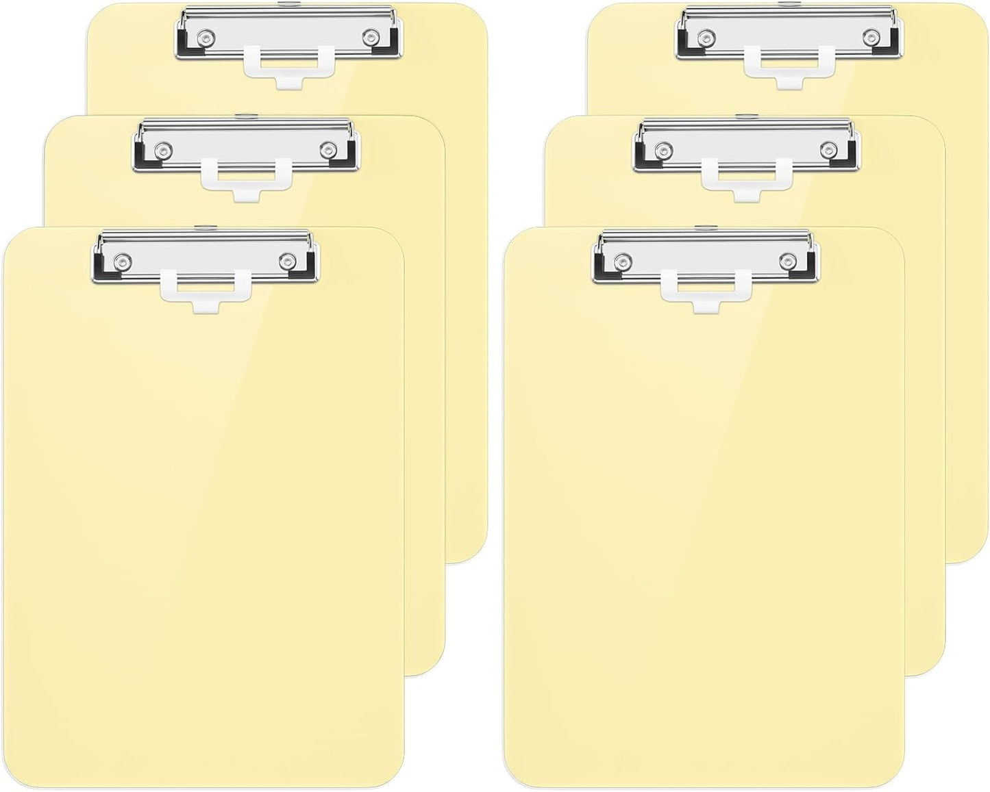 Hongri Plastic Clipboard, White 8.5x11" Clipboard, A4 Letter Size Clipboards for Nurses, Students, Office and Women, Clipboard with Pen Holder and Low Profile Clip, Size 12.5 x 9 Inch(White)