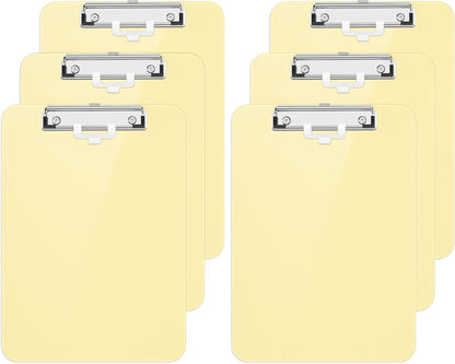 Hongri Plastic Clipboard, White 8.5x11" Clipboard, A4 Letter Size Clipboards for Nurses, Students, Office and Women, Clipboard with Pen Holder and Low Profile Clip, Size 12.5 x 9 Inch(White)