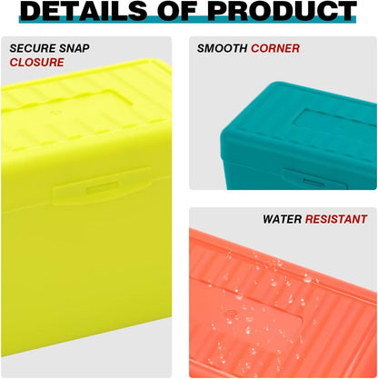 H4D Index Card Holder 3x5, Index Card Box Organizer Case, 3x5 Flash Note Card Holder, 3 Packs (Pastel Colors)
