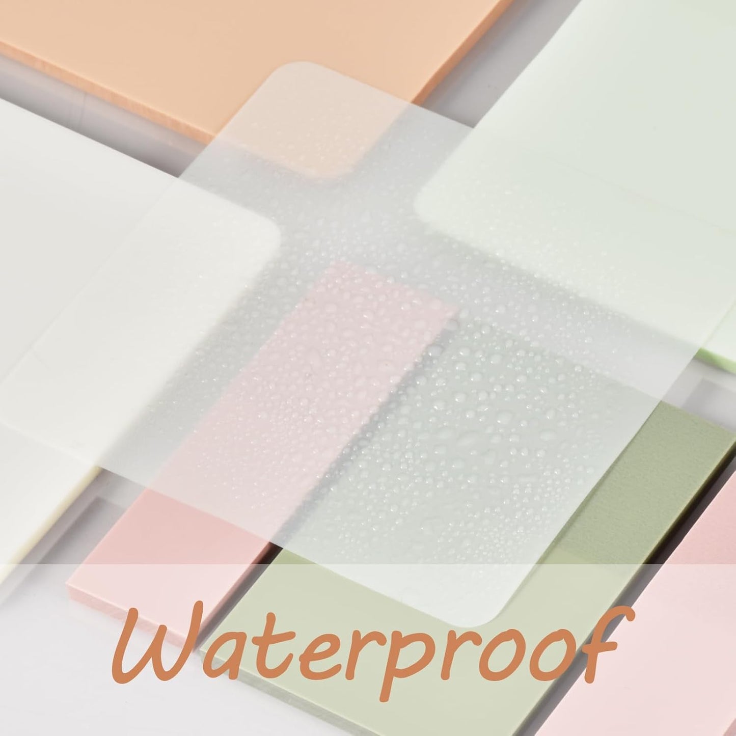 BAYTORY 700 Sheets Transparent Sticky Notes, Clear Waterproof 3 x 3 inch See Through Memo Pad, Self-Adhesive Translucent Writable Index Tabs for Annotating Books, Office & School Study Supplies