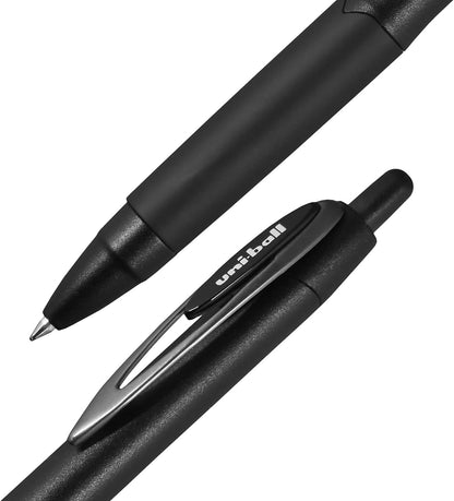 uniball 207 Plus+ Retractable Gel Pens, Medium Point (0.7mm), Black, 4 Pack