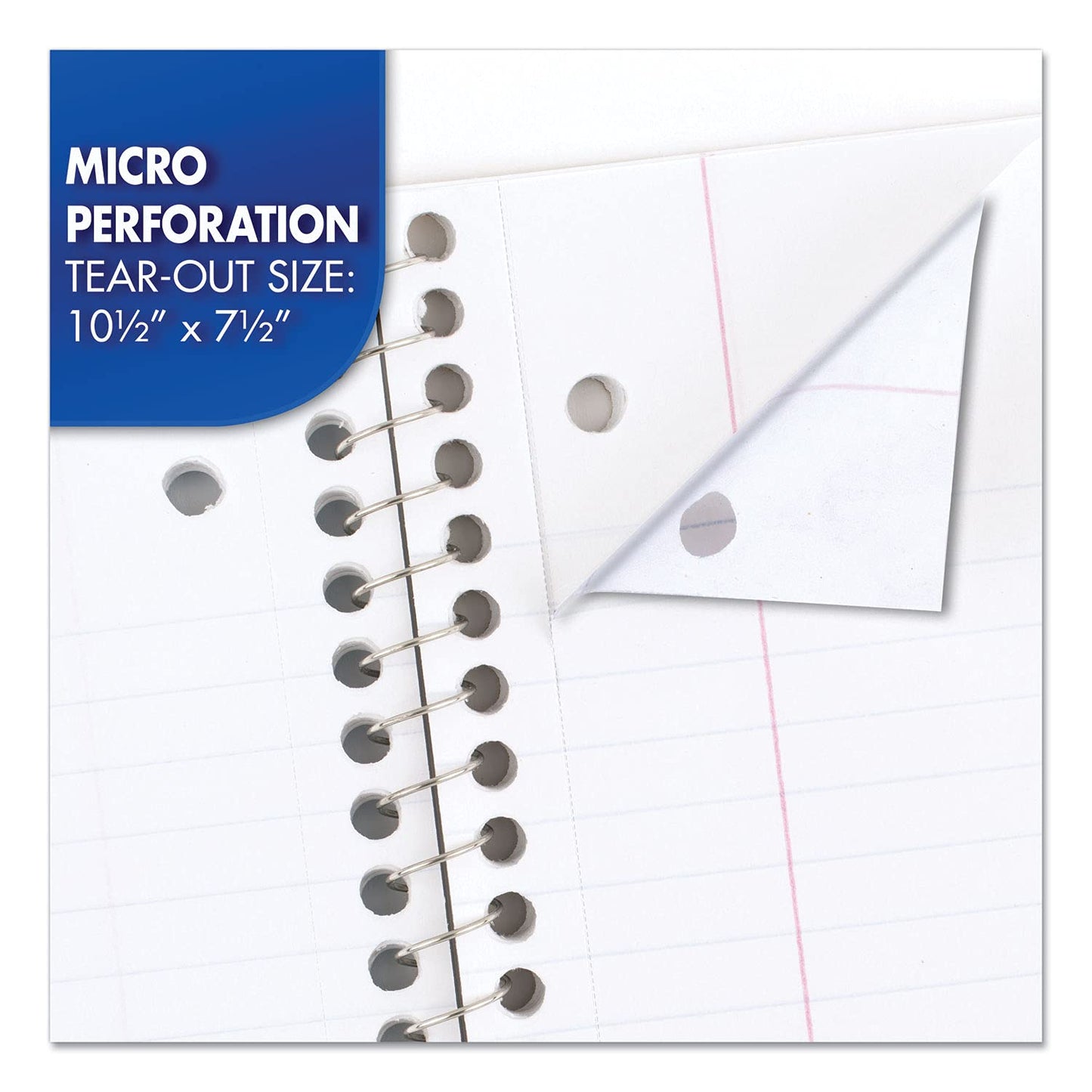 Mead Spiral Notebook, 1 Subject, College Ruled Paper, 7-1/2" x 10-1/2", 70 Sheets per Notebook, Colors Will Vary, 6 Pack (73065)