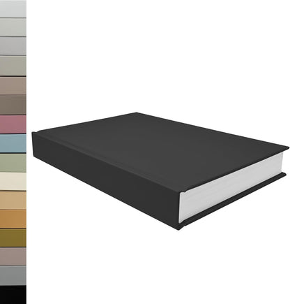 CovoBook™ Blank Hardcover | Premium Sketchbook Journal Guest Book | Photo Prop Home Decor (Black, Size 9)