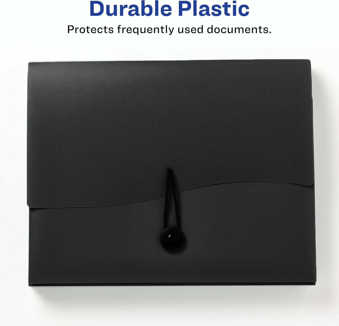 Avery Slide & View Expanding File Folder, 6 Pockets, Letter Size, 1 Black Folder (73542)