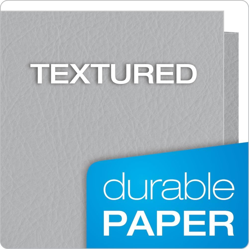 Oxford Twin-Pocket Folders, Textured Paper, Letter Size, Dark Blue, Holds 100 Sheets, Box of 25 (57538EE)